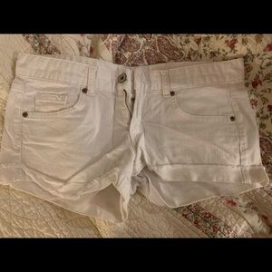 White Jean Shorts
